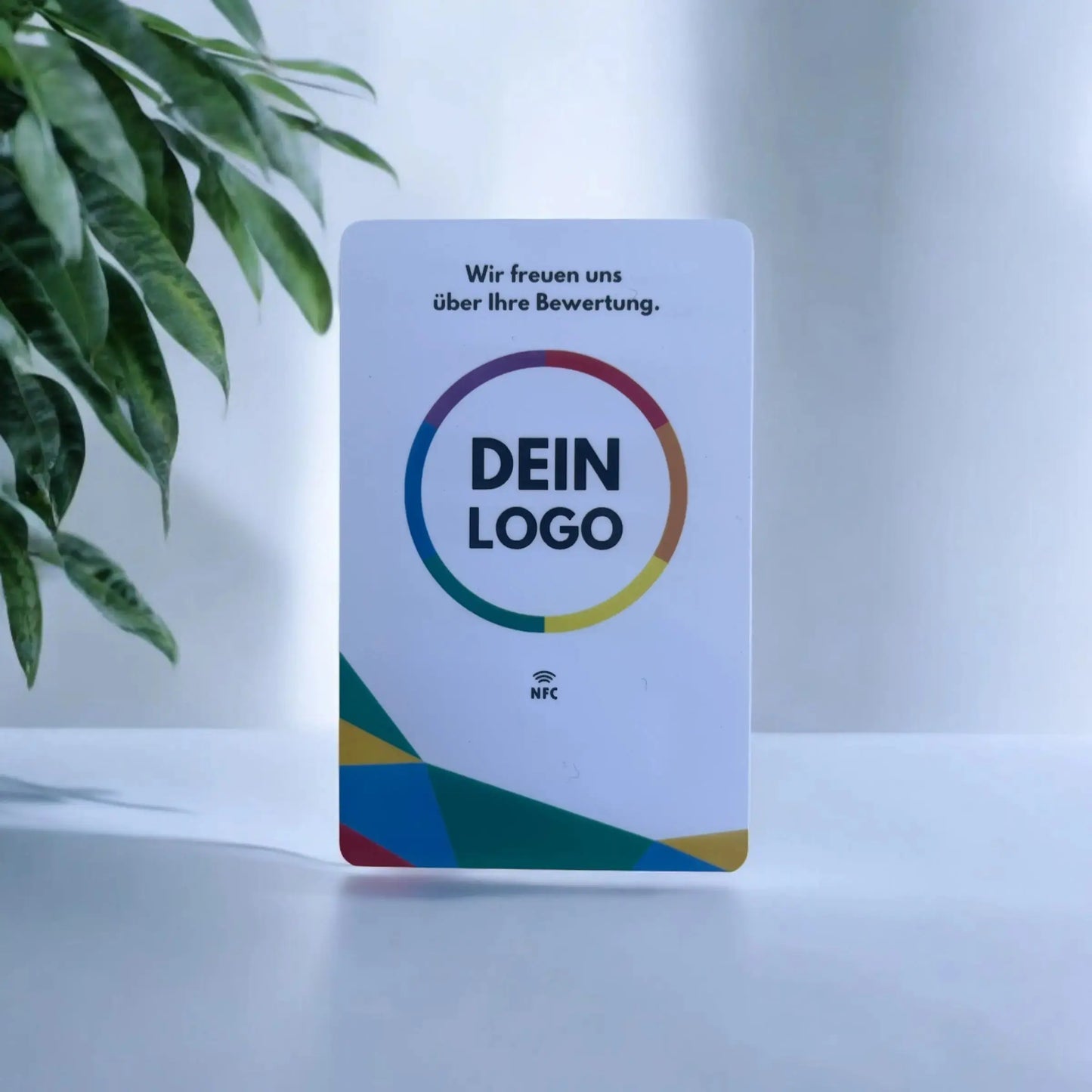 GOOGLE BEWERTUNGSKARTE (NFC) inkl. Logo & QR-Code Option Einfachbewertet