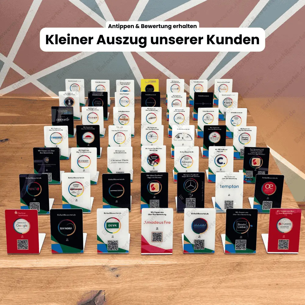 GOOGLE BEWERTUNG AUFSTELLER (NFC) Einfachbewertet