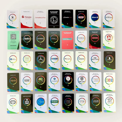 GOOGLE BEWERTUNGSKARTE (NFC) inkl. Logo & QR-Code Option Einfachbewertet
